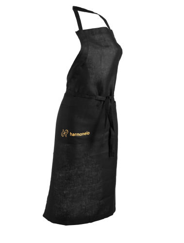 Chef's apron made of hemp fabric - black